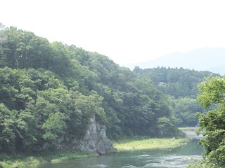 荒川をはさみ三の曲輪方面