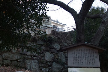 本丸から天守を見上げて