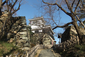 天守を後ろから