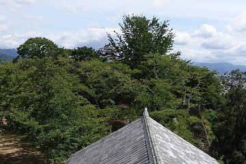 西之丸三重櫓から天守