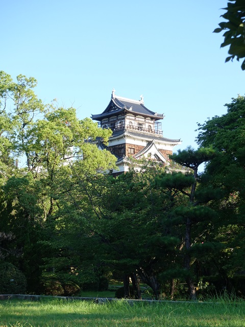 本丸上段から天守