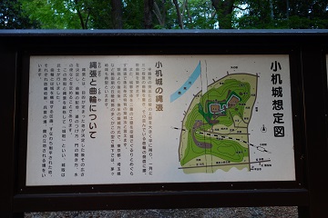 看板「小机城想定図」