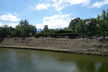 外堀外周(東側)から天守