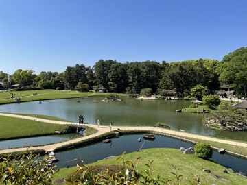 唯心山からの後楽園風景