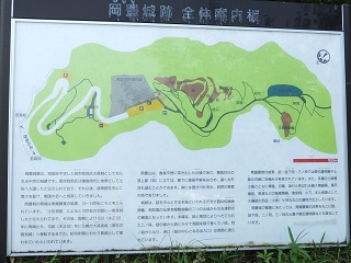岡豊城跡案内板