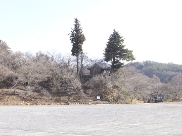 武家屋敷付近から本丸を望む