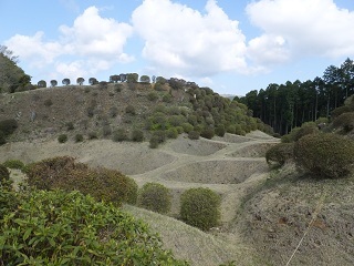 西ノ丸の物見台と障子掘